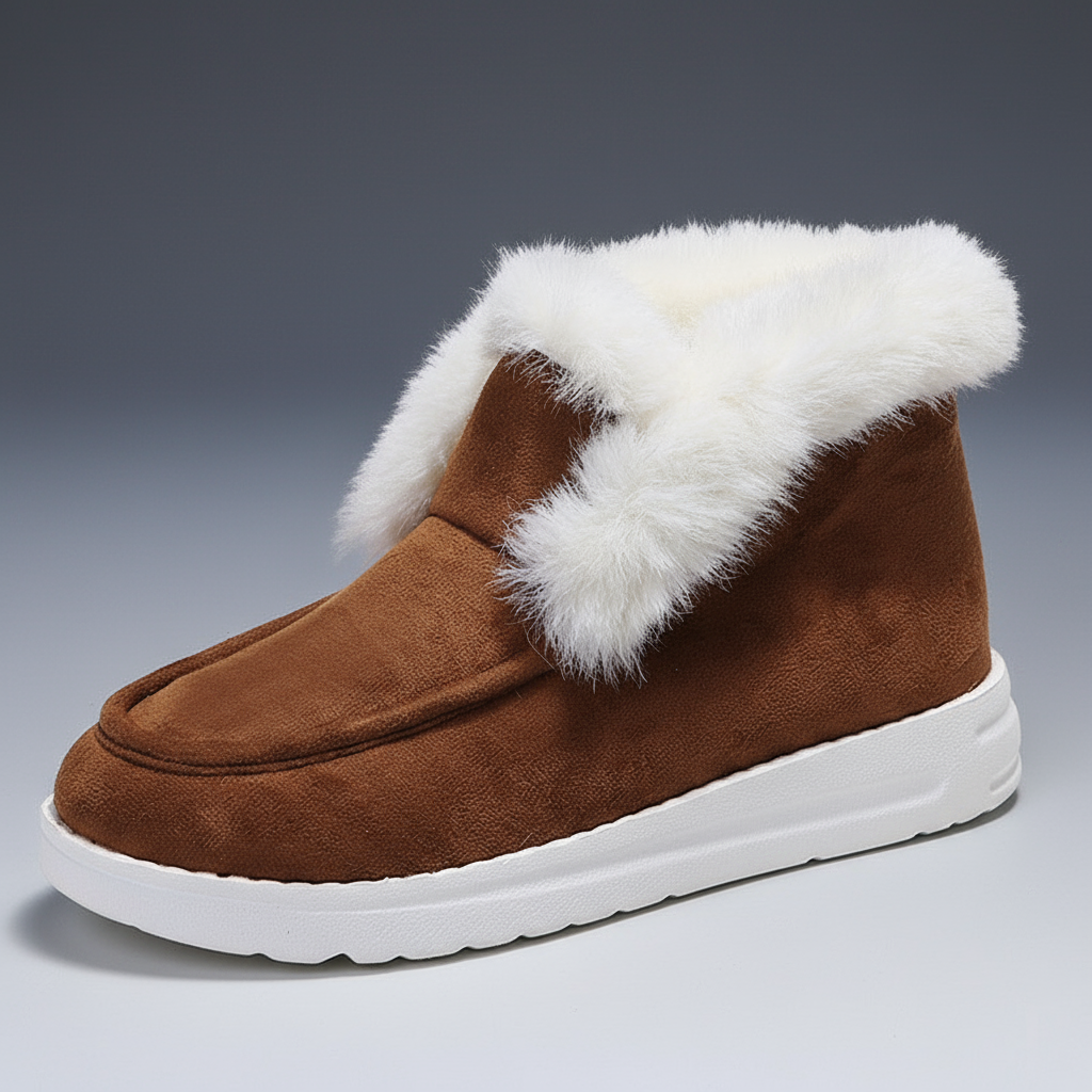 Snow Boots Warm Winter Shoes Plush Fur Ankle Boots Women
