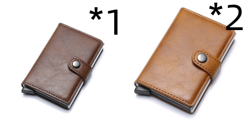 RFID Blocking Slim Card Holder | PU Leather Pop-Up Wallet for   Women