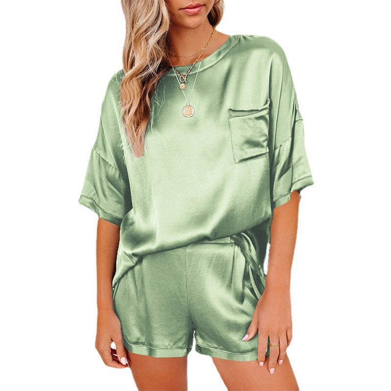 Women’s Silk Short Sleeve Pajama Set