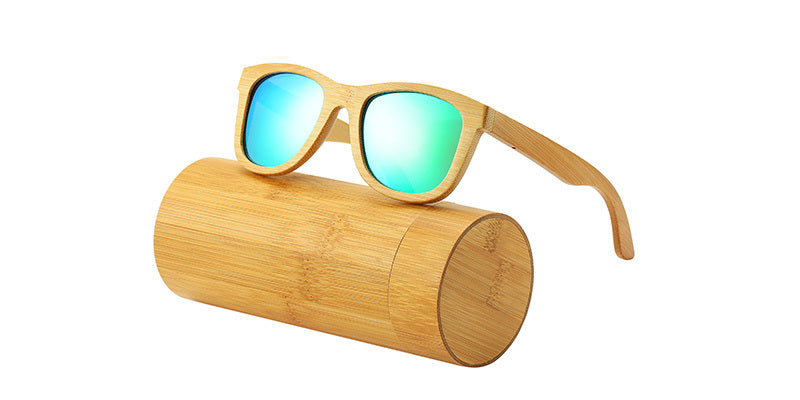 🌿 Bamboo Polarized Sunglasses – Eco Style with UV400 😎