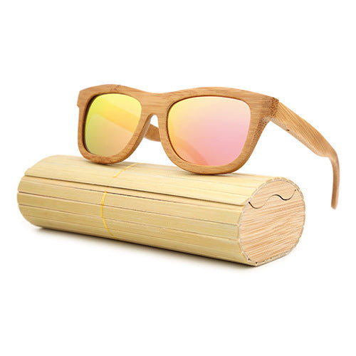 🌿 Bamboo Polarized Sunglasses – Eco Style with UV400 😎