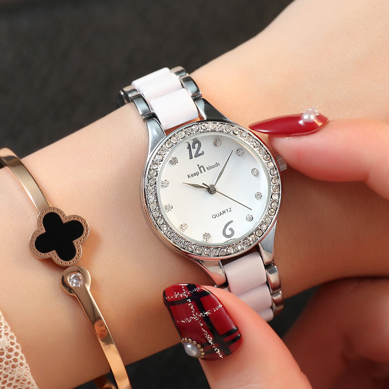 ⭐ Luxury Diamond Quartz Watch