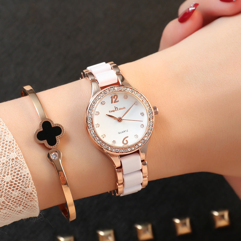 ⭐ Luxury Diamond Quartz Watch