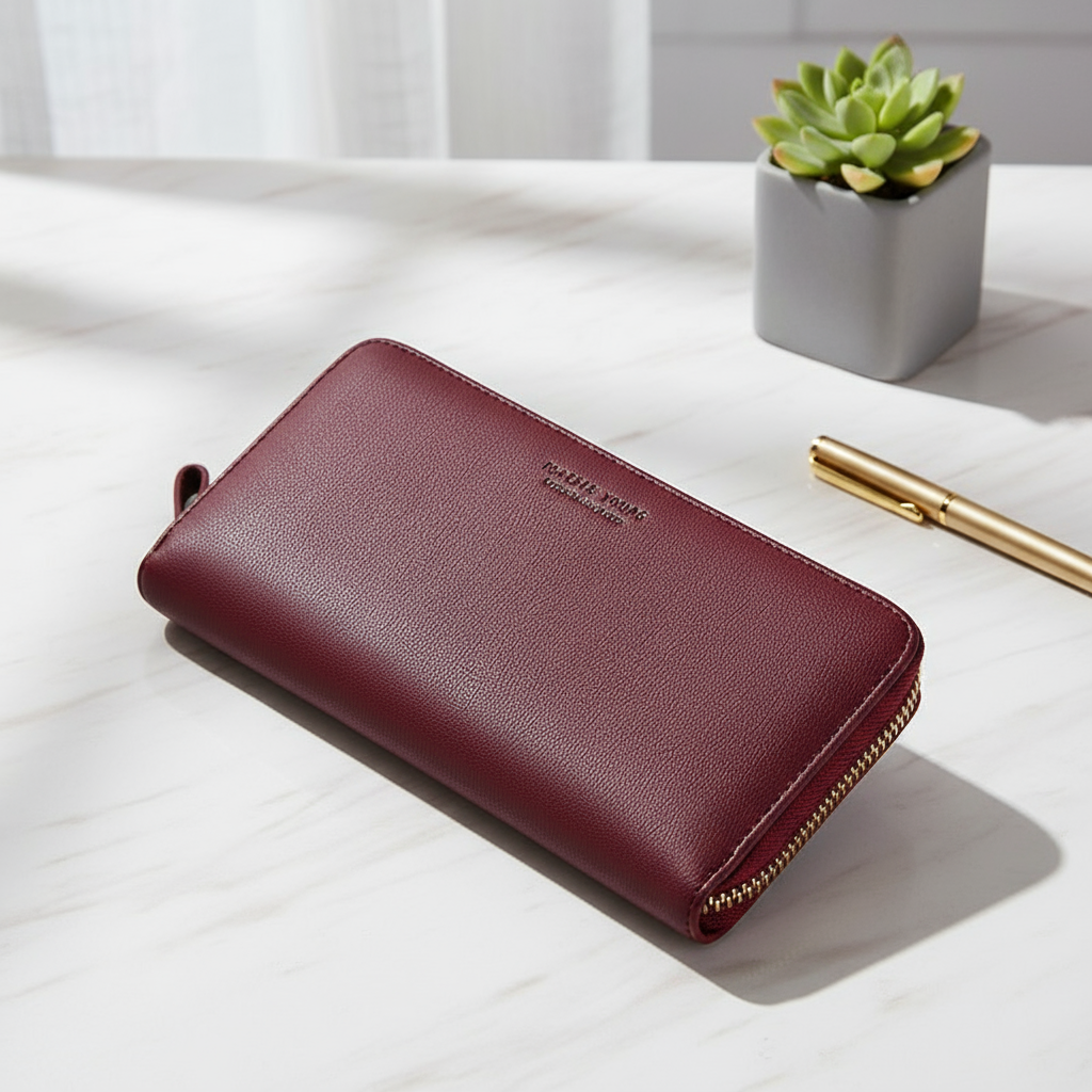 💎 Velora Luxe Zipper Phone Wallet💖