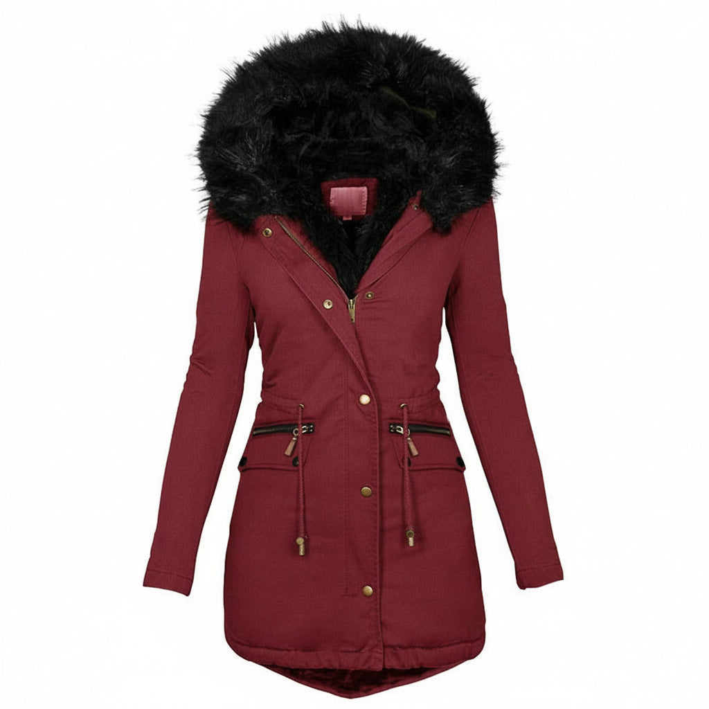 Women's Plush Hooded Winter Parka