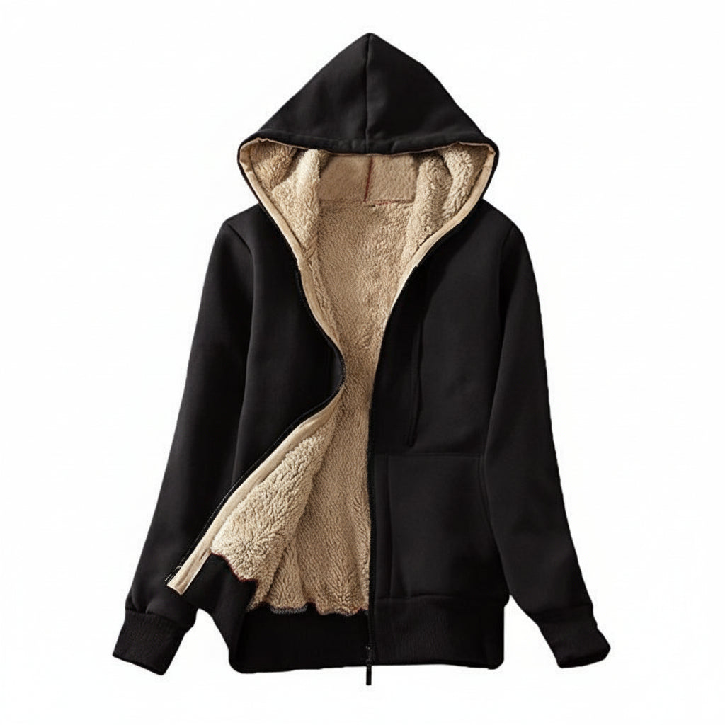 GLAMORA Warm & Stylish Plush Hooded Sweater Coat ✨🧥🔥