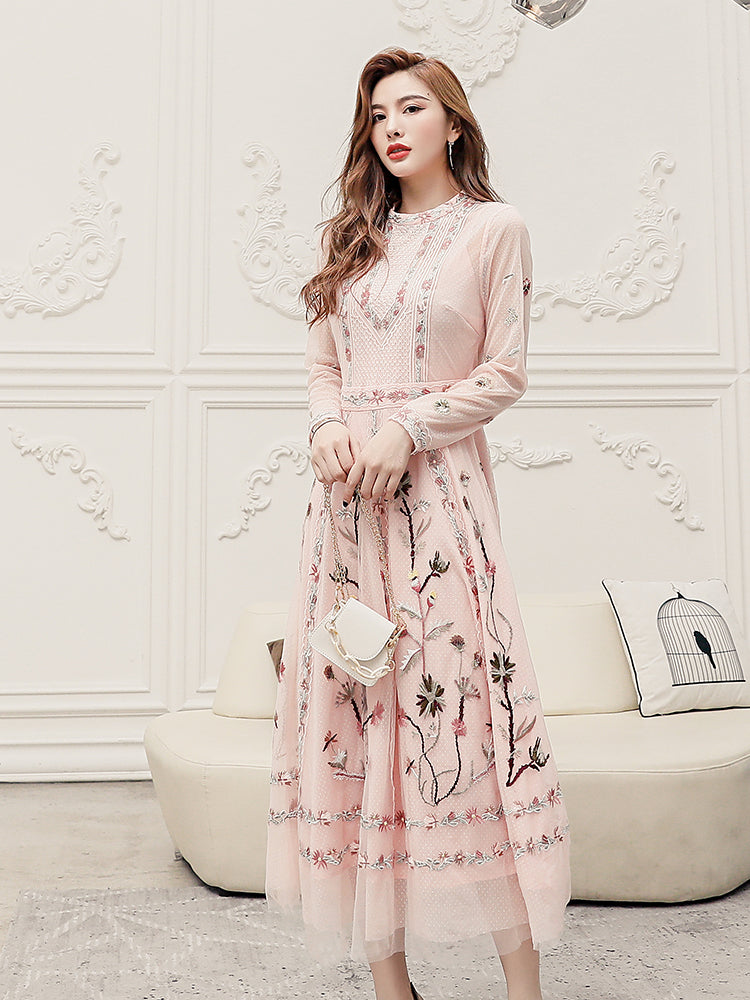 Women’s Commuting Embroidered Dress