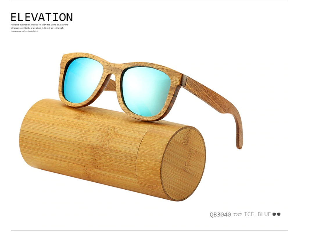 🌿 Bamboo Polarized Sunglasses – Eco Style with UV400 😎