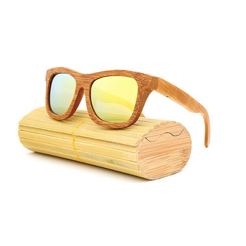 🌿 Bamboo Polarized Sunglasses – Eco Style with UV400 😎