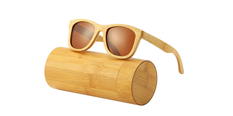 🌿 Bamboo Polarized Sunglasses – Eco Style with UV400 😎