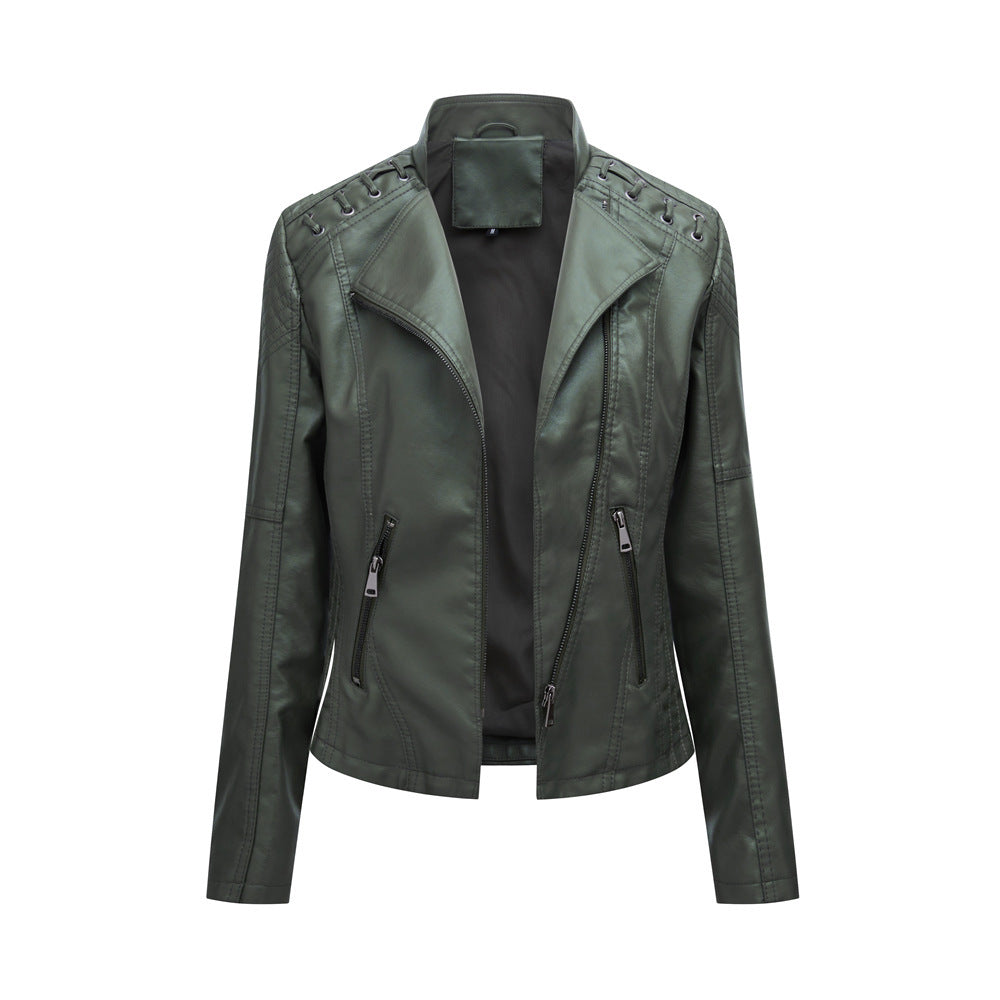 🔥 “RebelCharm PU Leather Power Jacket”
