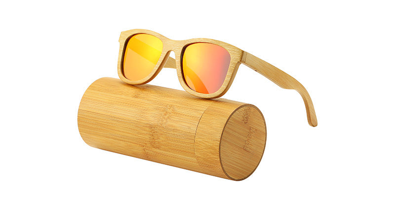 🌿 Bamboo Polarized Sunglasses – Eco Style with UV400 😎