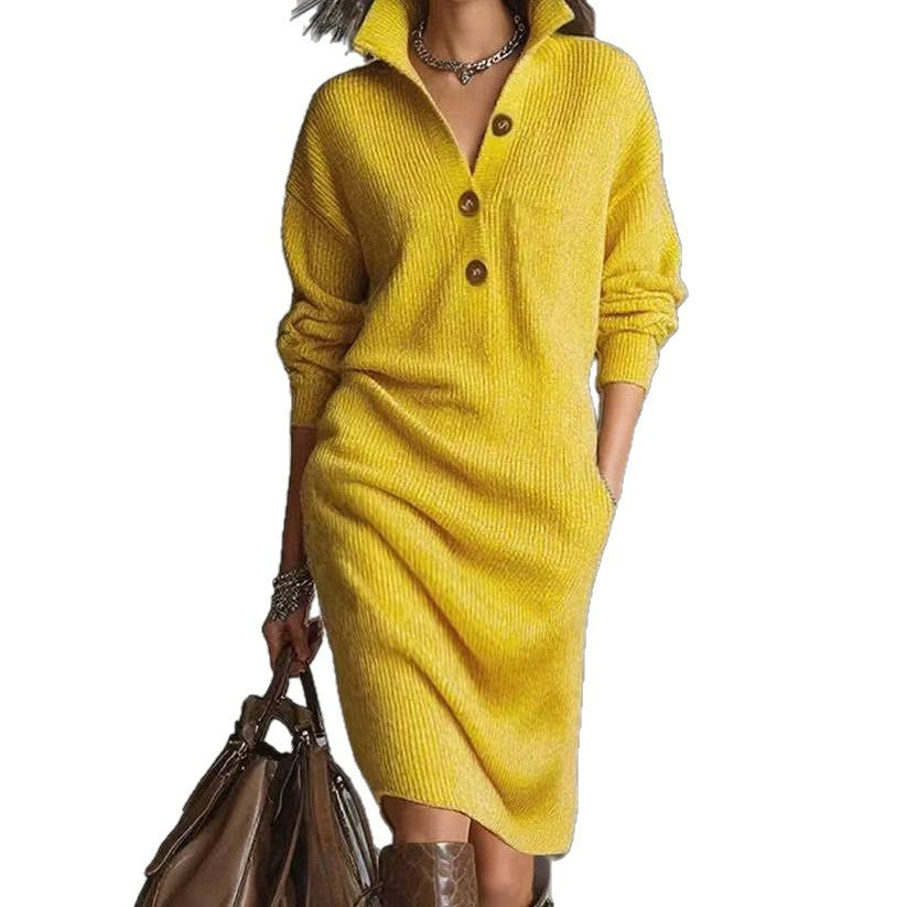 Long-sleeved Sweater Dress