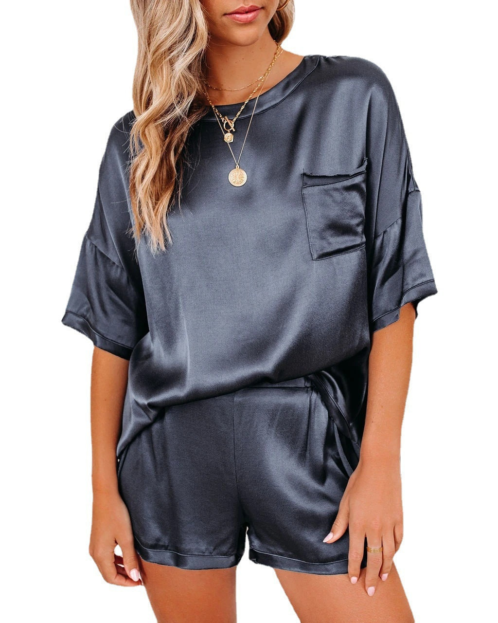 Women’s Silk Short Sleeve Pajama Set