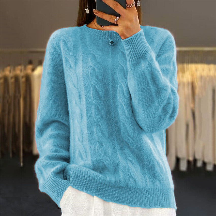 🧶✨ CozyLuxe™ Cable Pullover Top ✨🧶