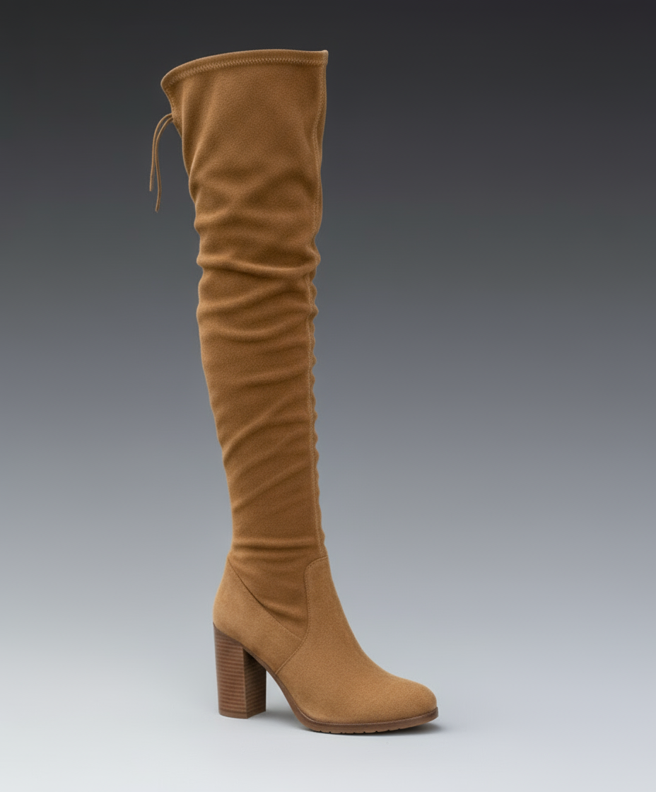 luxurious over-the-knee suede boots