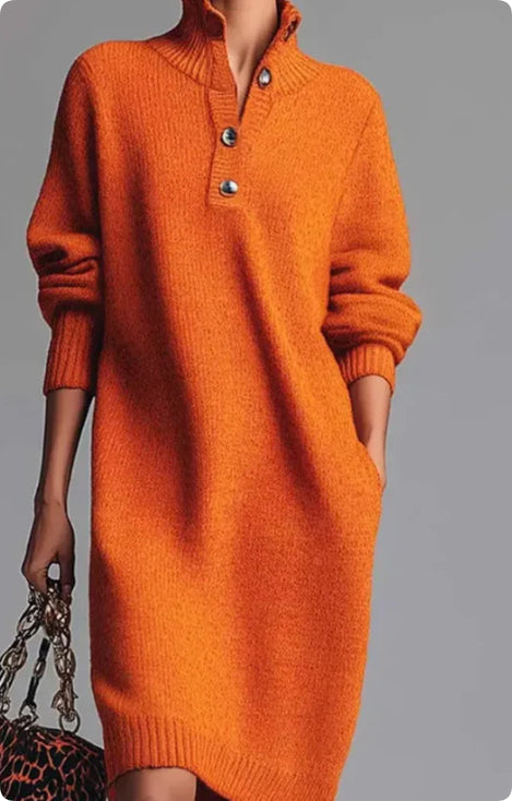 Long-sleeved Sweater Dress