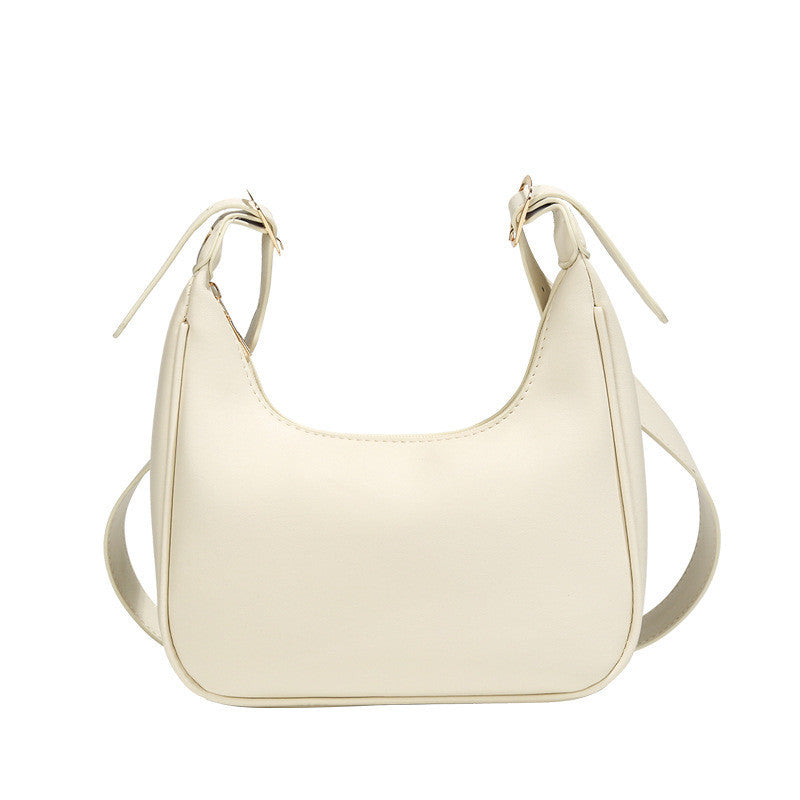 “Minimal Soft Crescent Shoulder Bag