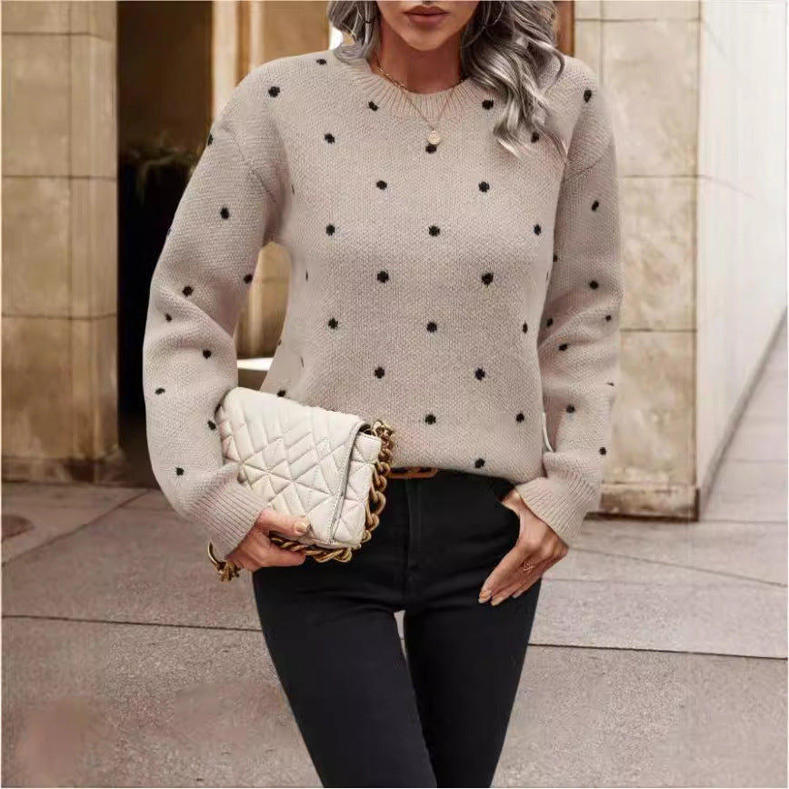 Women’s Polka Dot Knit Sweater