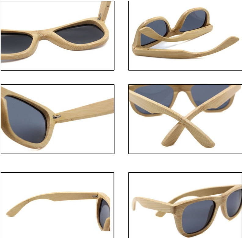 🌿 Bamboo Polarized Sunglasses – Eco Style with UV400 😎