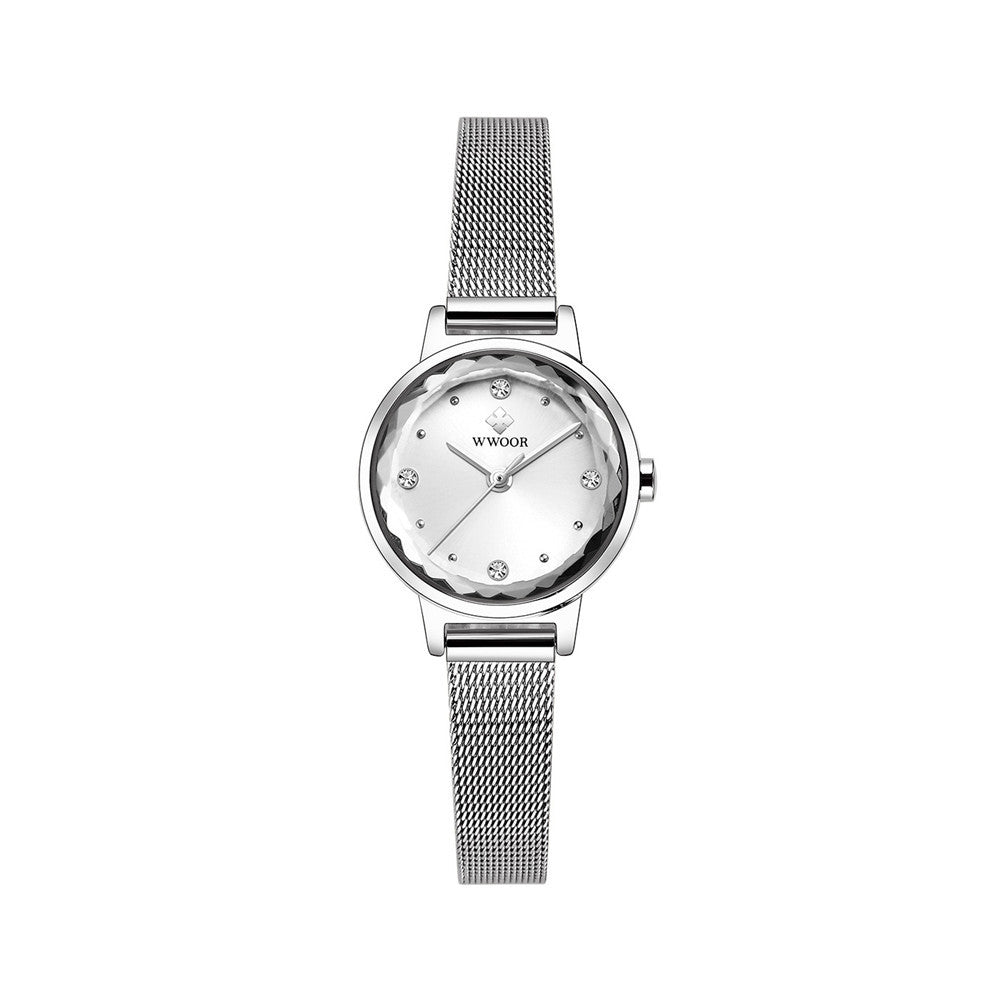 Glamora™ Elegant Women’s Quartz Watch – Luxury Mesh Strap Design”