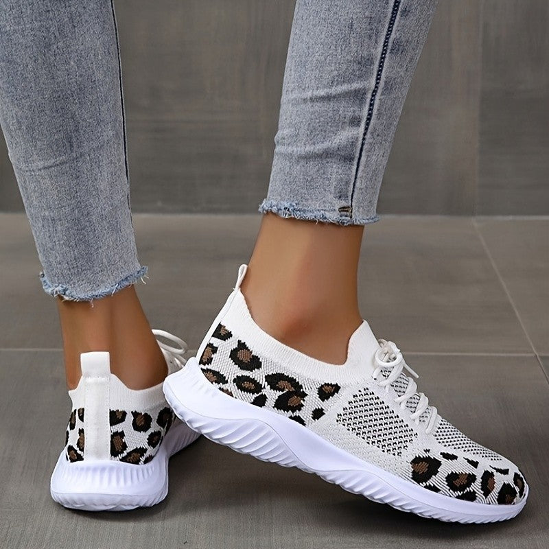 Women Leopard Sneakers Casual Shoes 👟