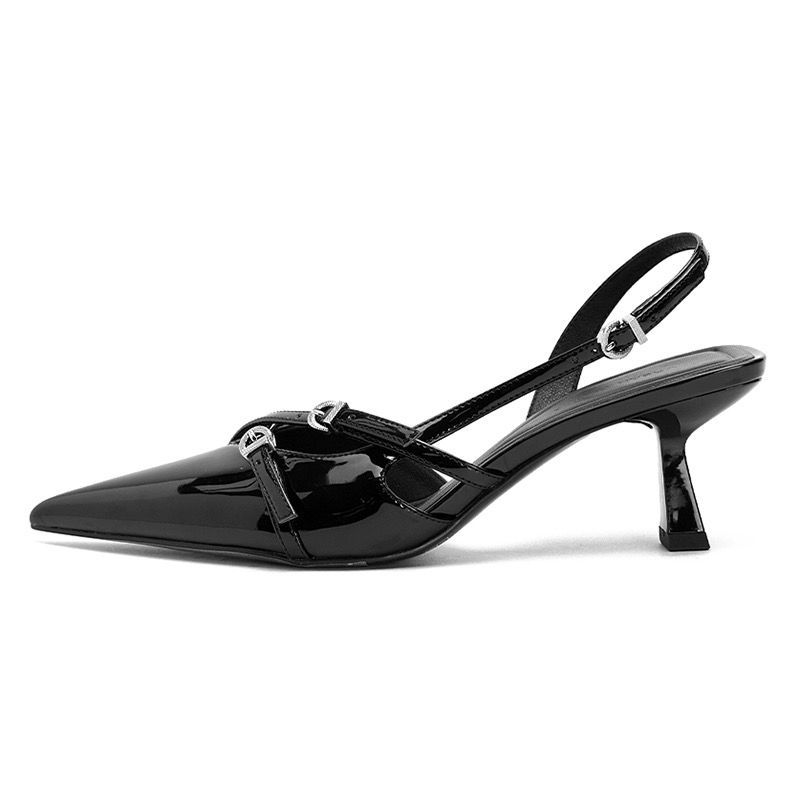 Pointed Stiletto High Heels with Buckle
