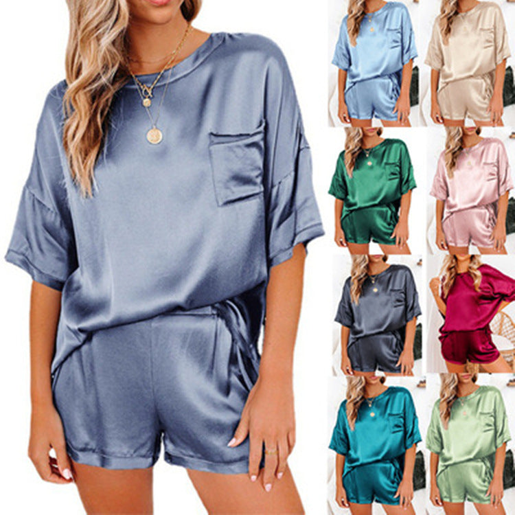 Women’s Silk Short Sleeve Pajama Set