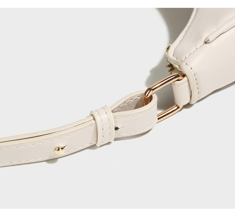 “Minimal Soft Crescent Shoulder Bag