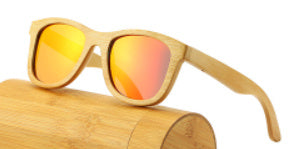 🌿 Bamboo Polarized Sunglasses – Eco Style with UV400 😎