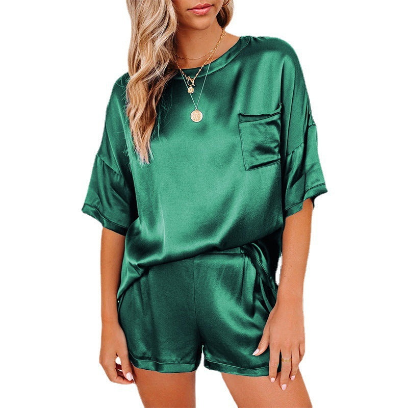 Women’s Silk Short Sleeve Pajama Set