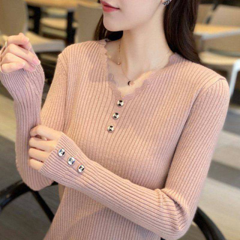 Button Front Knit Sweater