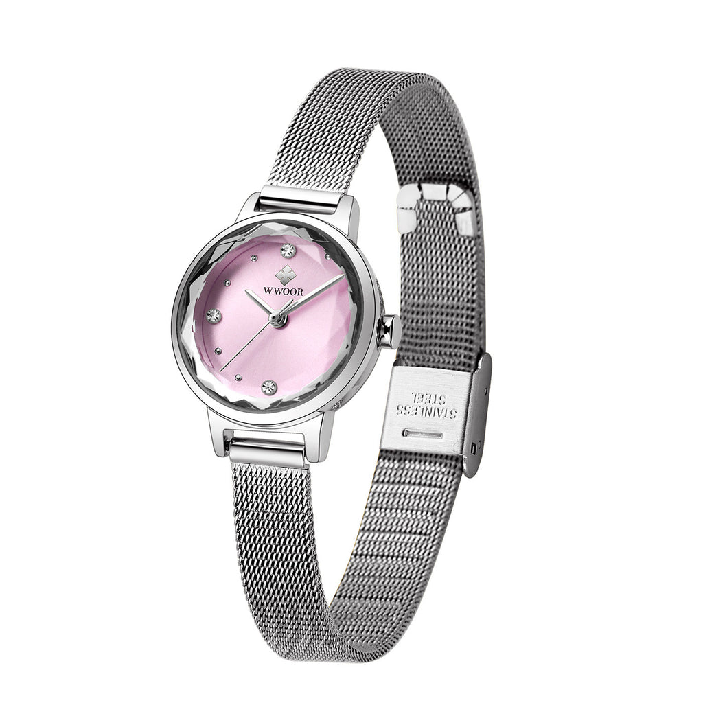 Glamora™ Elegant Women’s Quartz Watch – Luxury Mesh Strap Design”