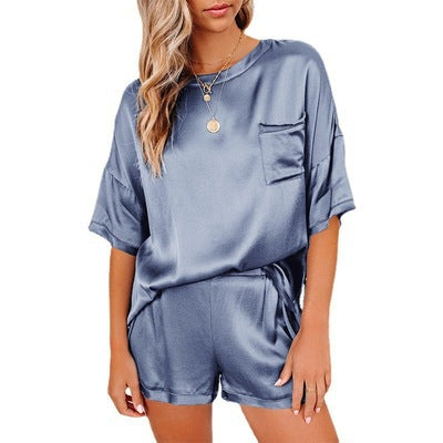 Women’s Silk Short Sleeve Pajama Set