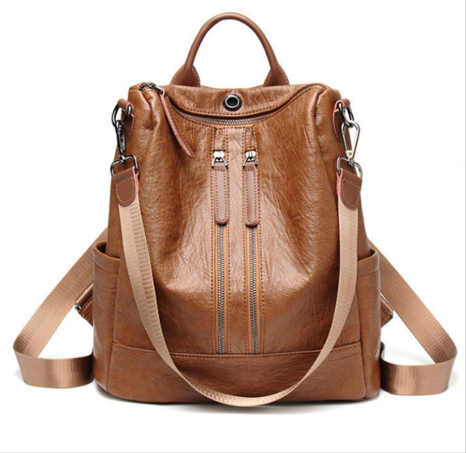 🎒✨ VogueLuxe Urban PU Leather Backpack ✨