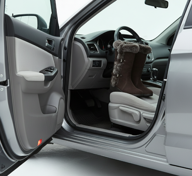 ⭐ Cozy Brown Winter Fur Boots