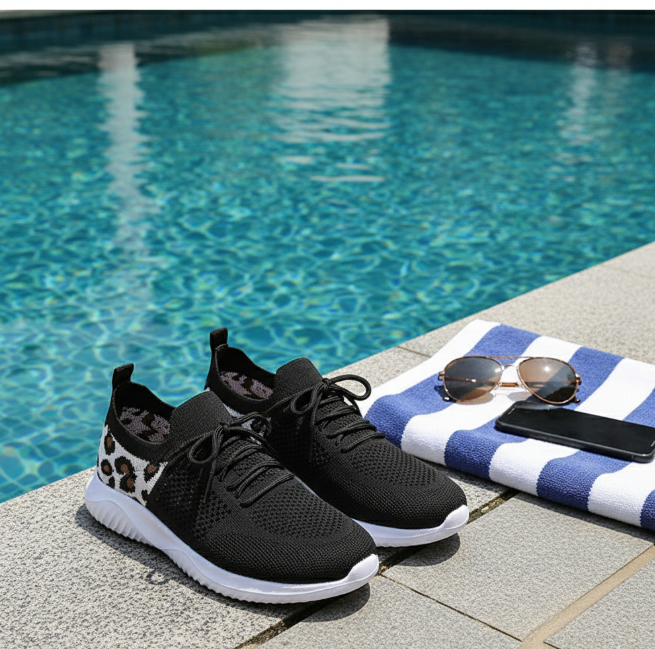 Women Leopard Sneakers Casual Shoes 👟