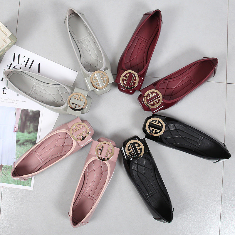 Plus Size Square Toe Flats