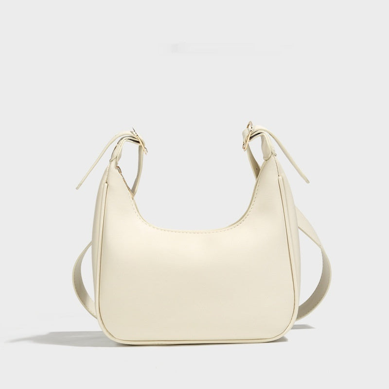 “Minimal Soft Crescent Shoulder Bag