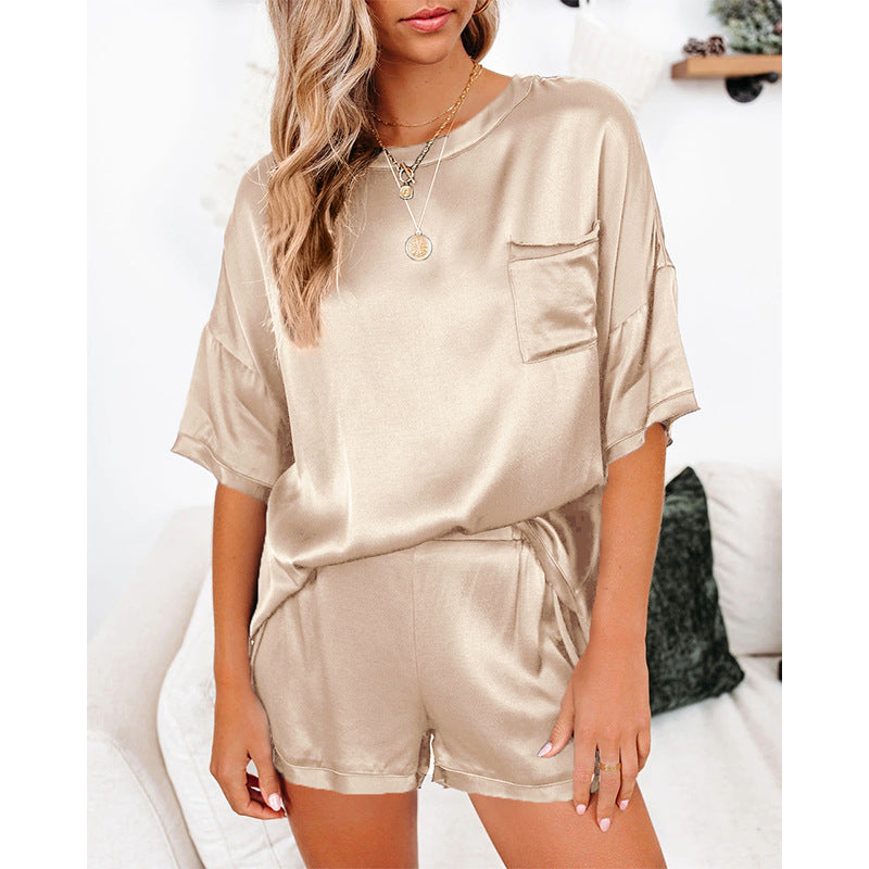 Women’s Silk Short Sleeve Pajama Set