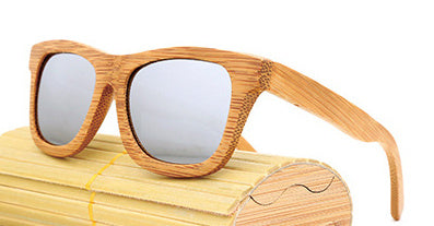 🌿 Bamboo Polarized Sunglasses – Eco Style with UV400 😎