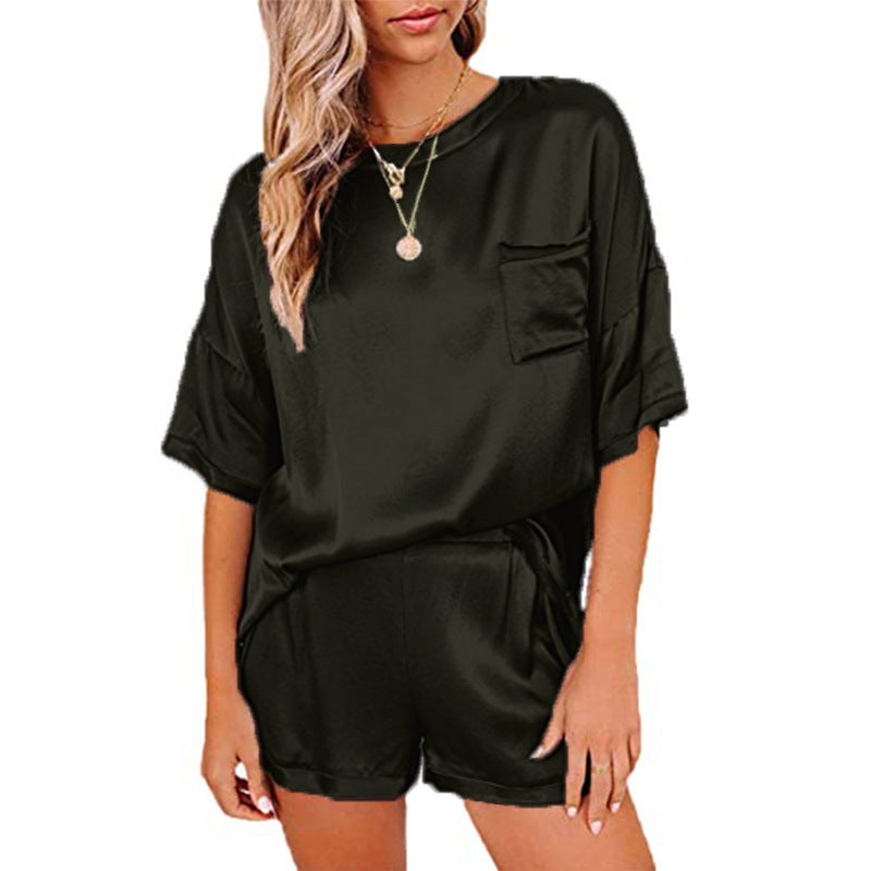 Women’s Silk Short Sleeve Pajama Set