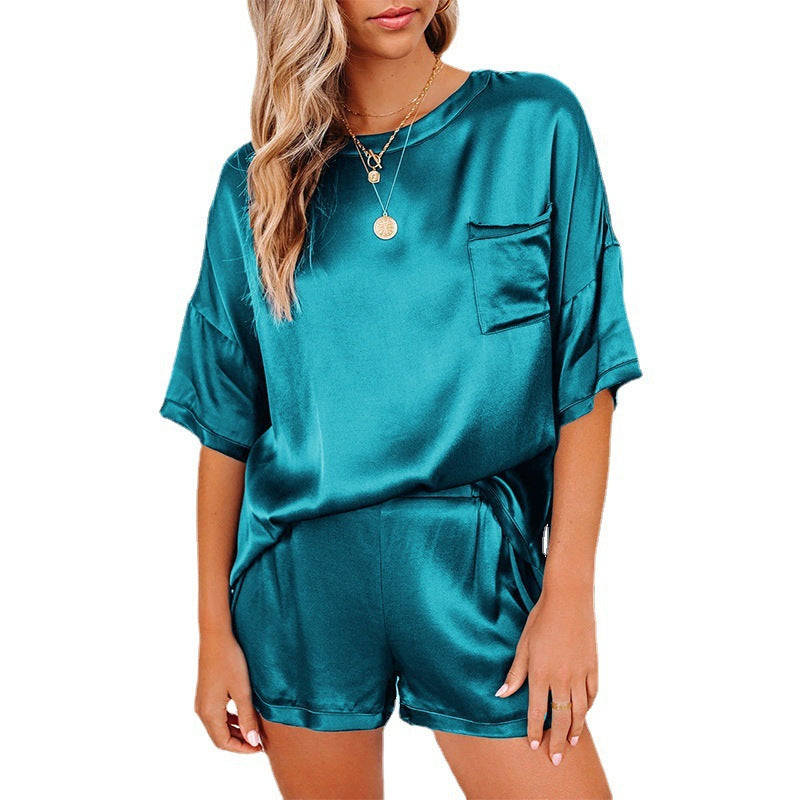 Women’s Silk Short Sleeve Pajama Set