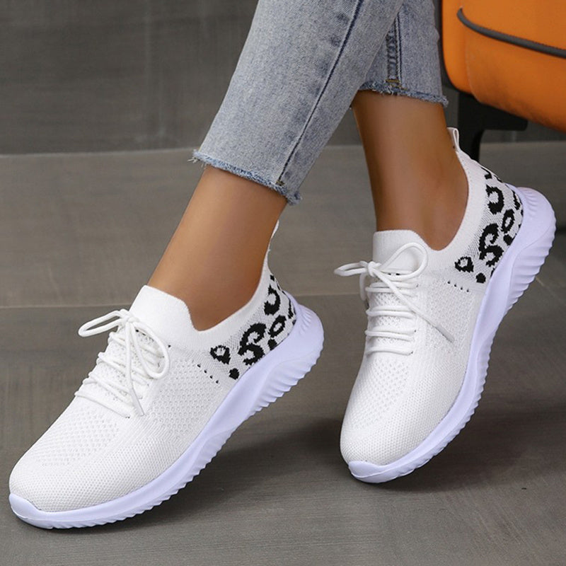 Women Leopard Sneakers Casual Shoes 👟
