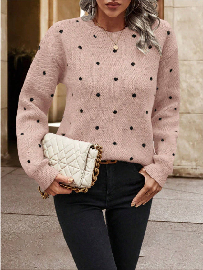 Women’s Polka Dot Knit Sweater