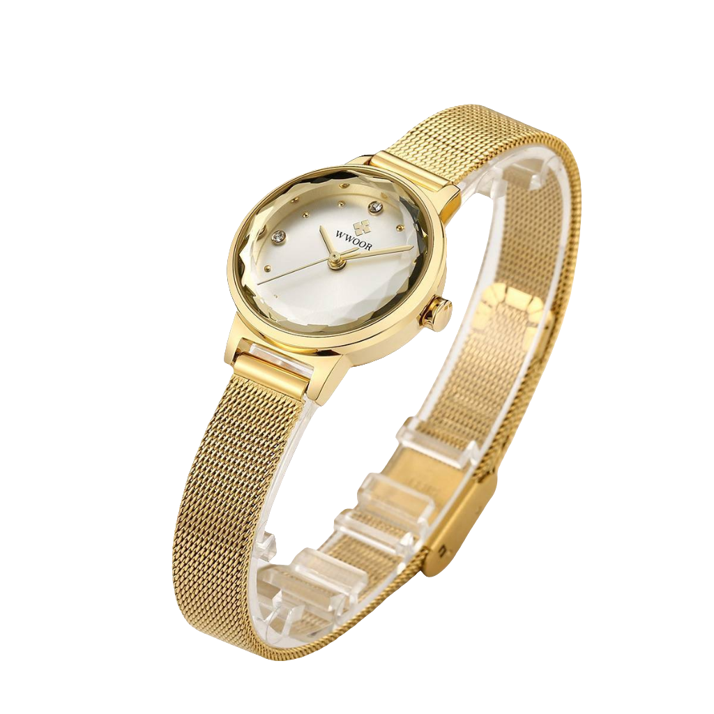 Glamora™ Elegant Women’s Quartz Watch – Luxury Mesh Strap Design”