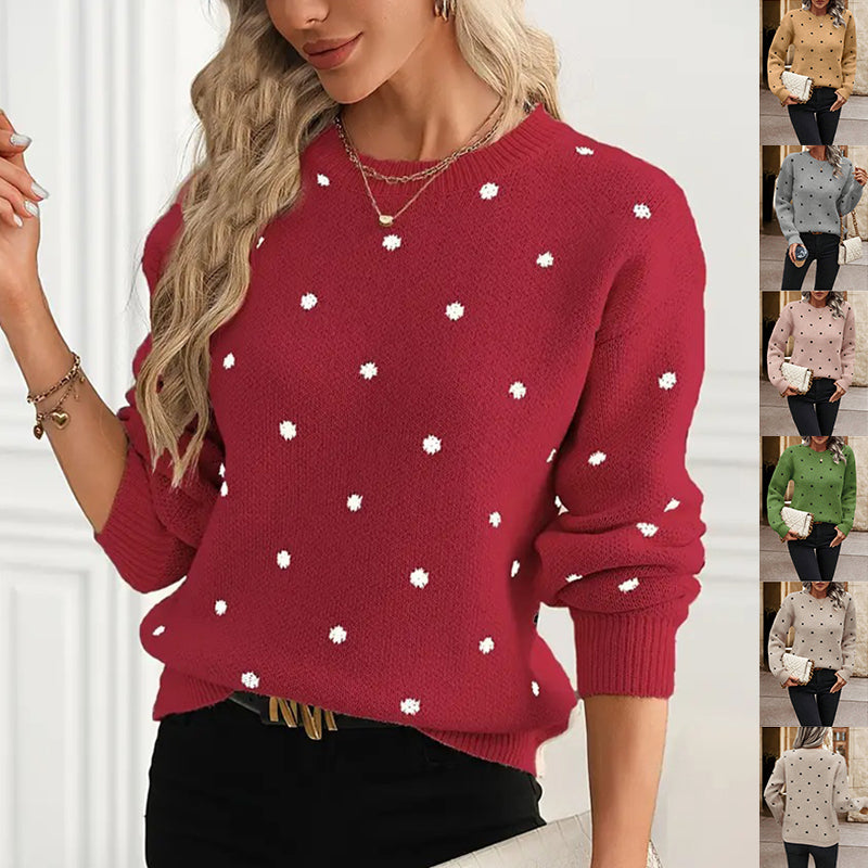Women’s Polka Dot Knit Sweater