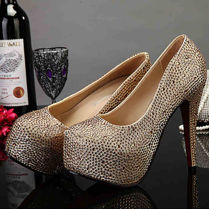 Plus Size Crystal  Super High Heels