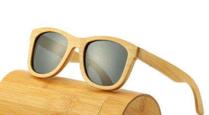 🌿 Bamboo Polarized Sunglasses – Eco Style with UV400 😎