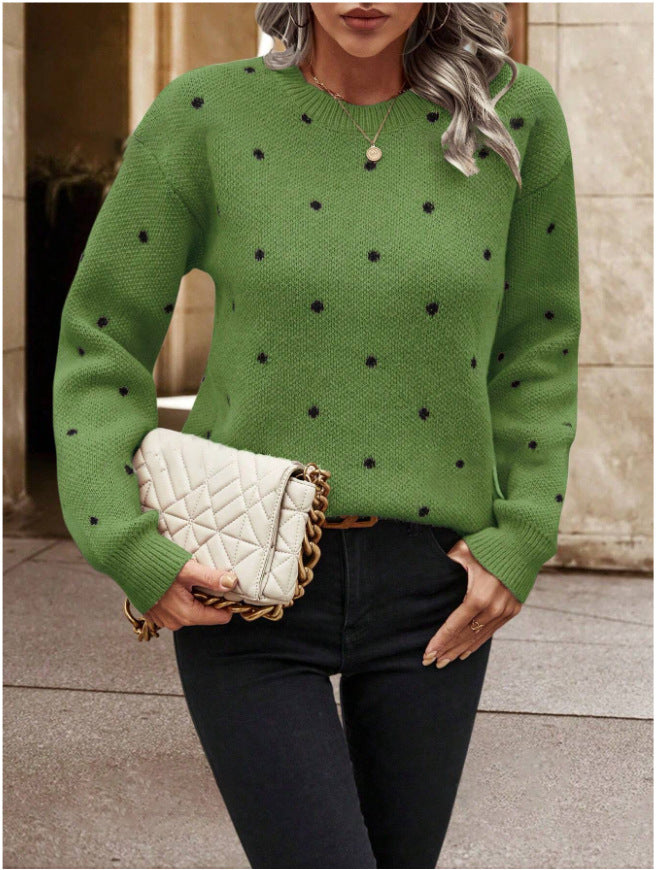 Women’s Polka Dot Knit Sweater